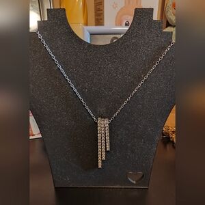 D'orlan Chic Silver Bar Necklace